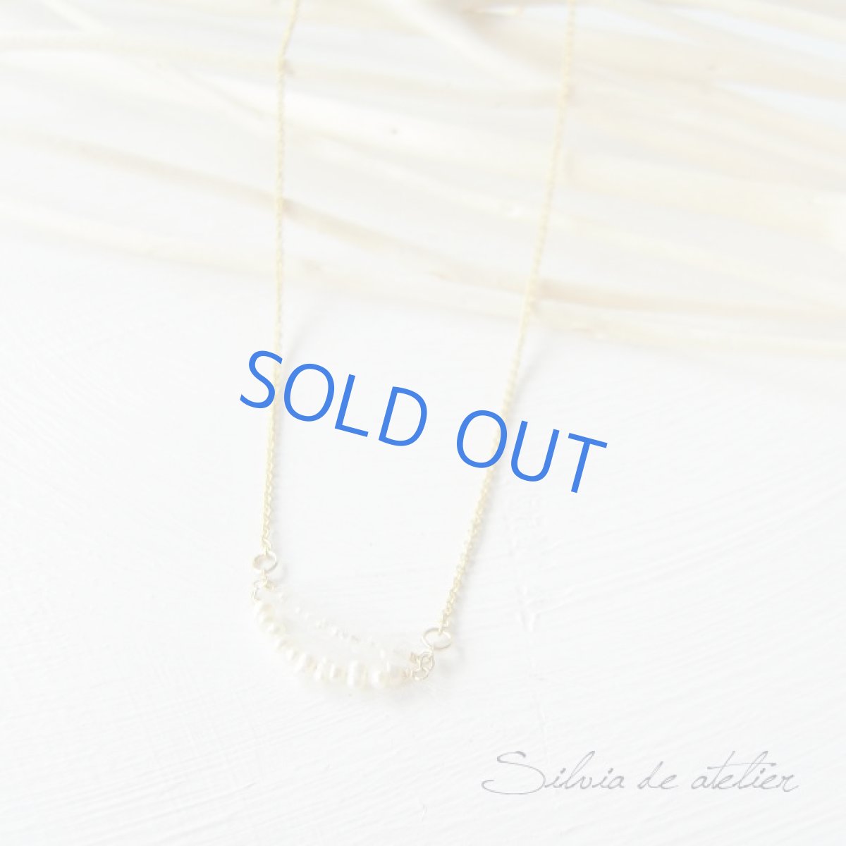 画像3: ロイヤルムーンストーン＆ケシパール　ダブルライン　14ｋｇｆネックレス　 (3)