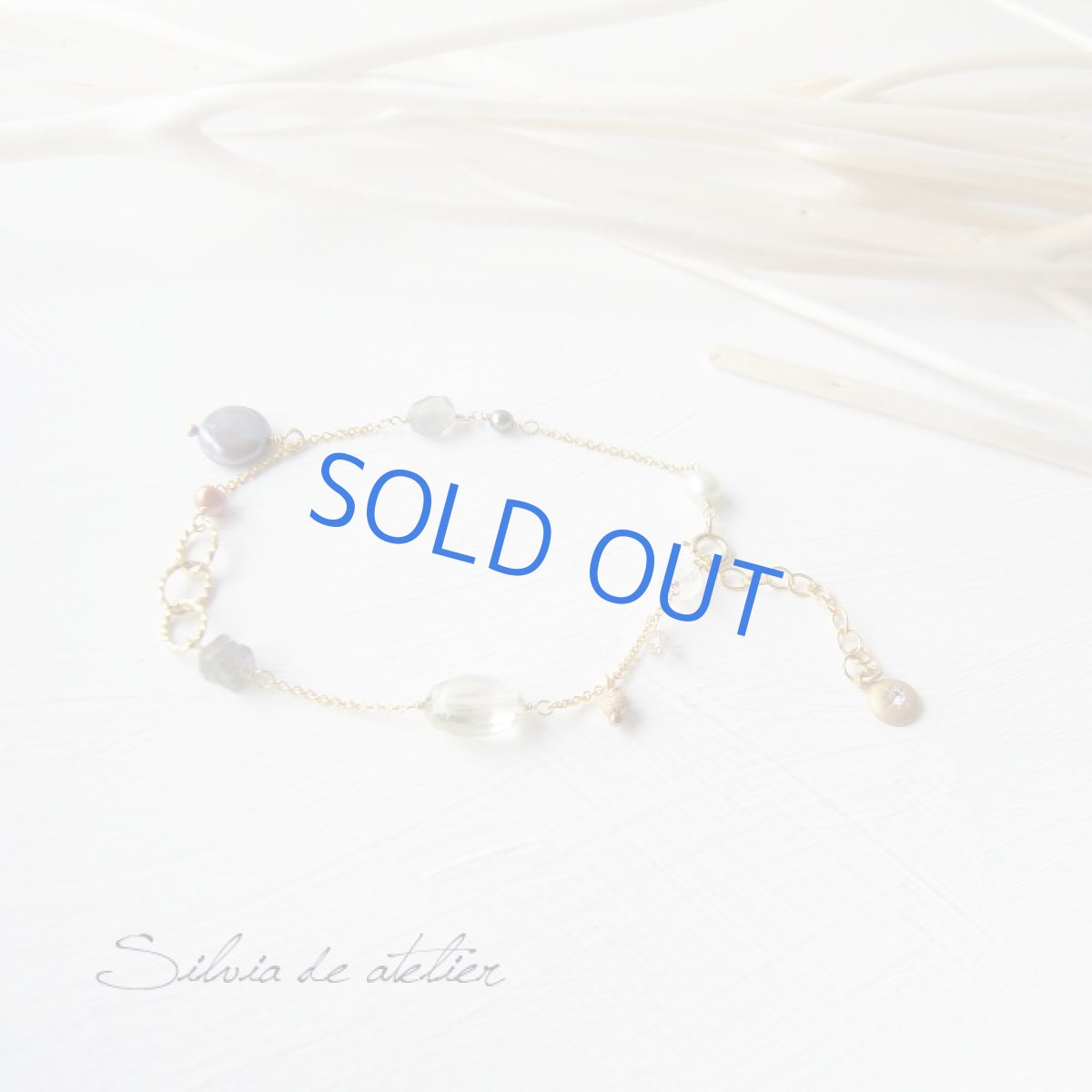 画像3: パープル淡水パール＆グリーンアメジスト　リング　14kgfブレスレット (3)