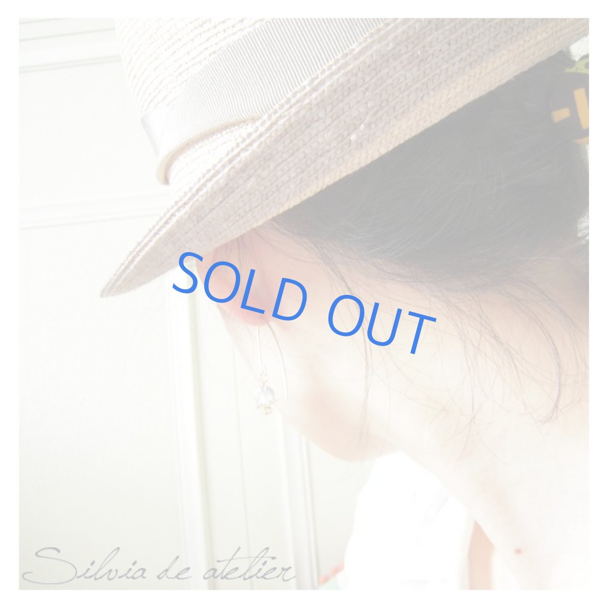 画像5: ブルートパーズ  キラキラカットボール　14kgfワイヤーピアス (5)