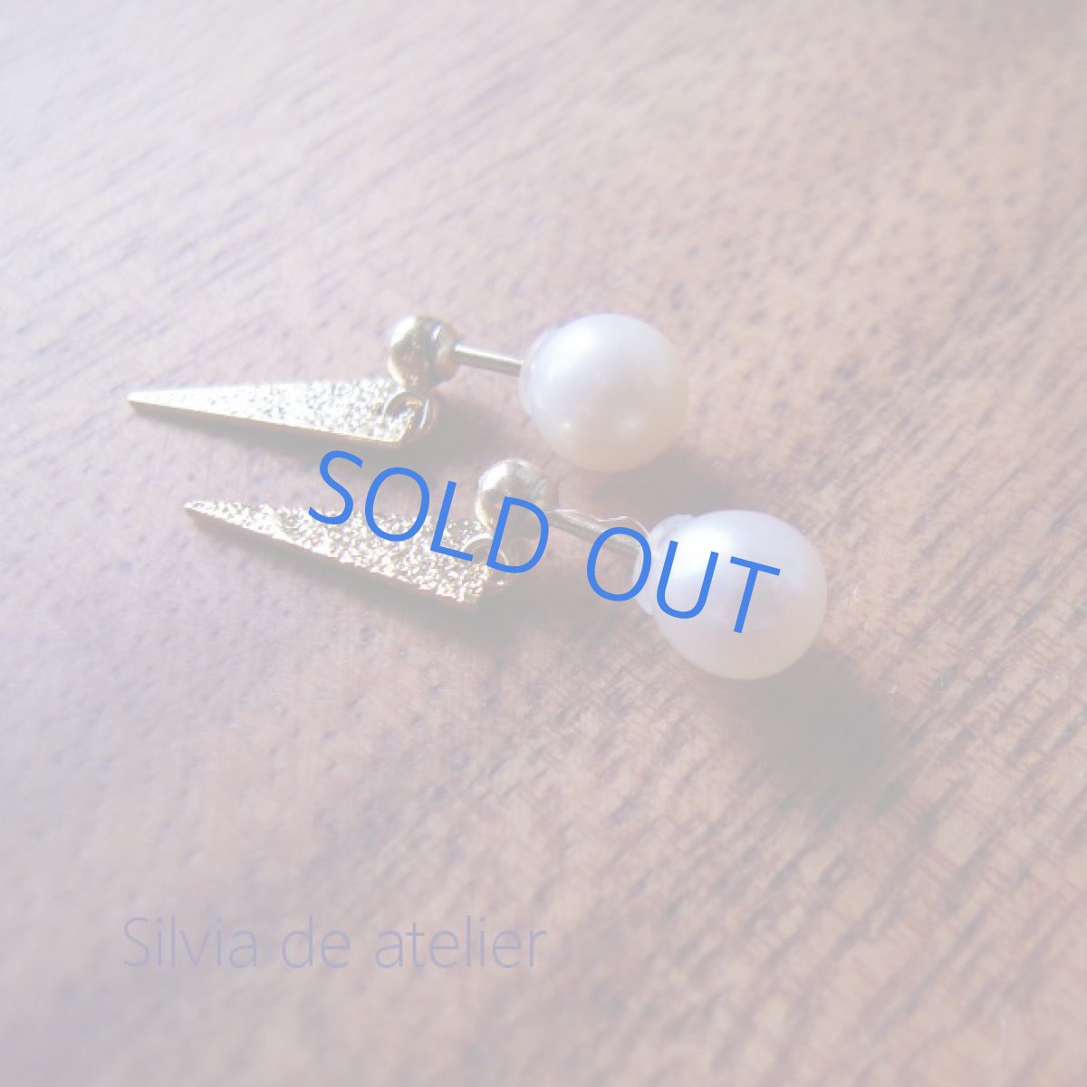 画像2: ２WAY　淡水パールキャッチ　トライアングル　14kgfポストピアス (2)