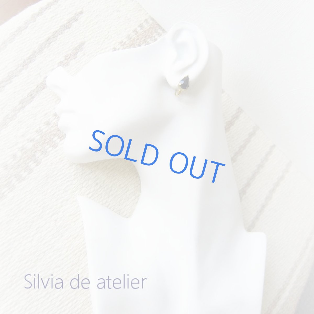 画像4: Vintage　ブラックドロップパーツ　イヤーカフ＆イヤリング (4)