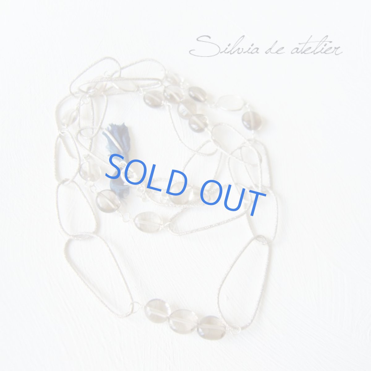 画像2: スモーキークォーツ×ロイヤルムーンストーン　マットシルバーリングネックレス (2)