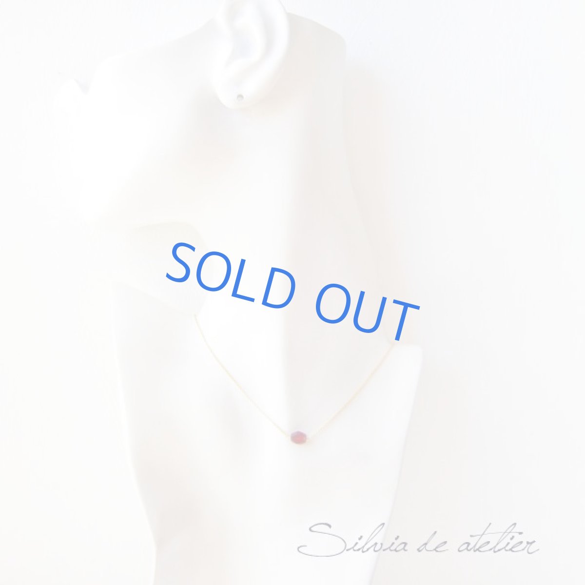 画像3: ガーネットタンブル一粒　14ｋｇｆネックレス　 (3)