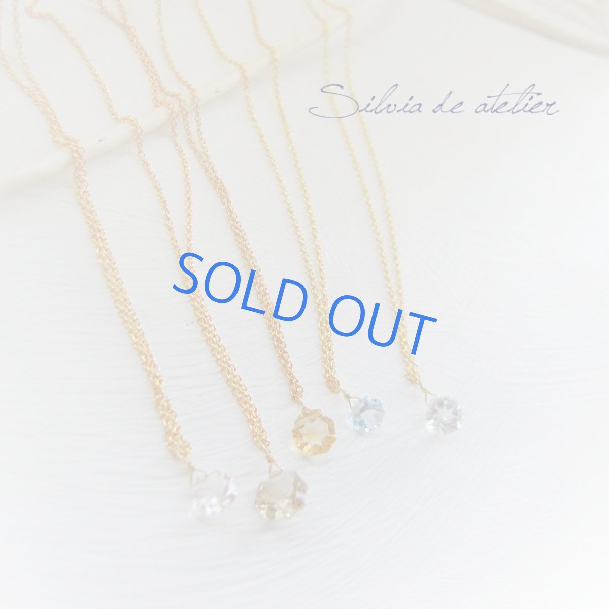 画像5: シトリン　スターダイヤモンドカット　パヴェ14ｋｇｆネックレス (5)