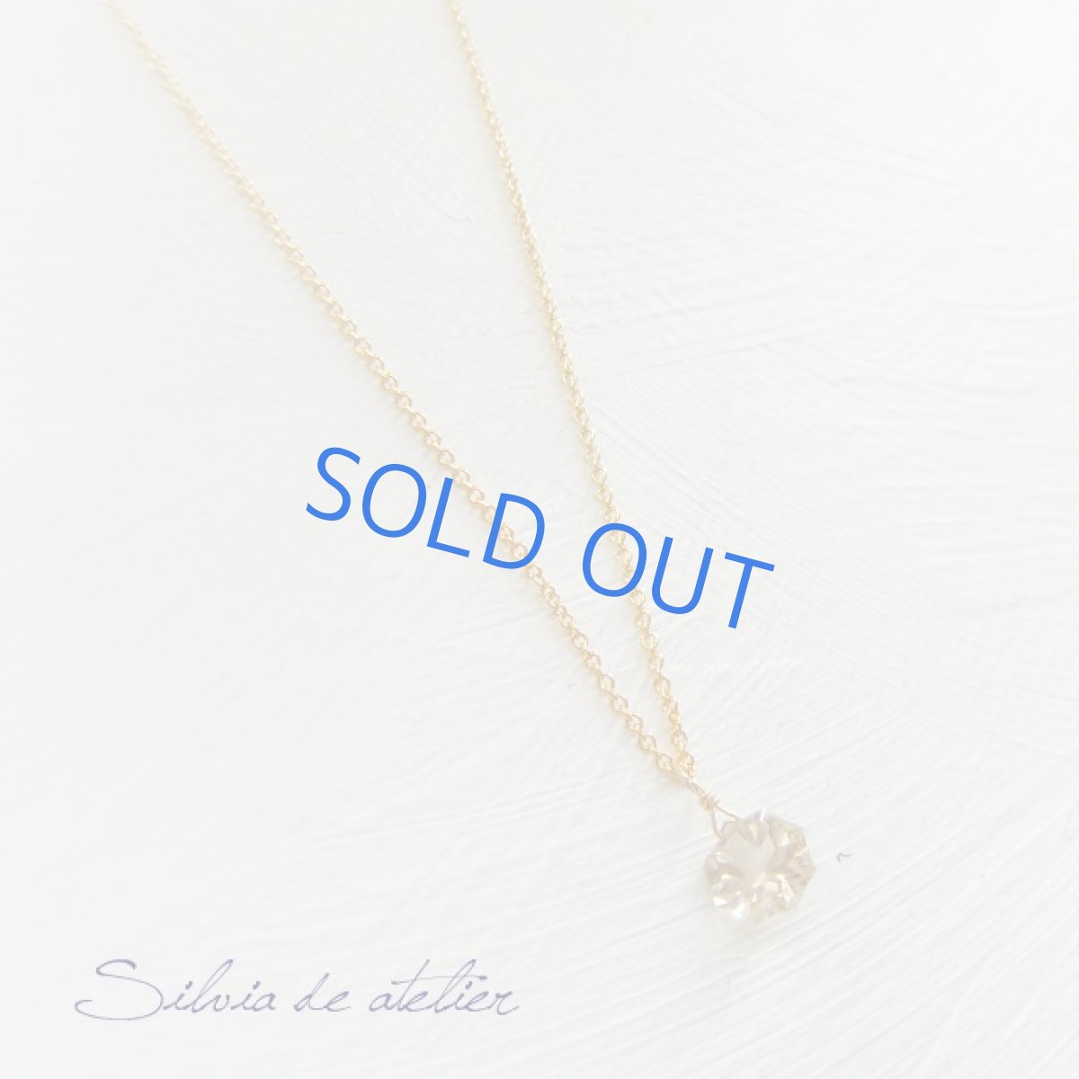 画像4: シャンパンクォーツ　スターダイヤモンドカット　パヴェ14ｋｇｆネックレス (4)