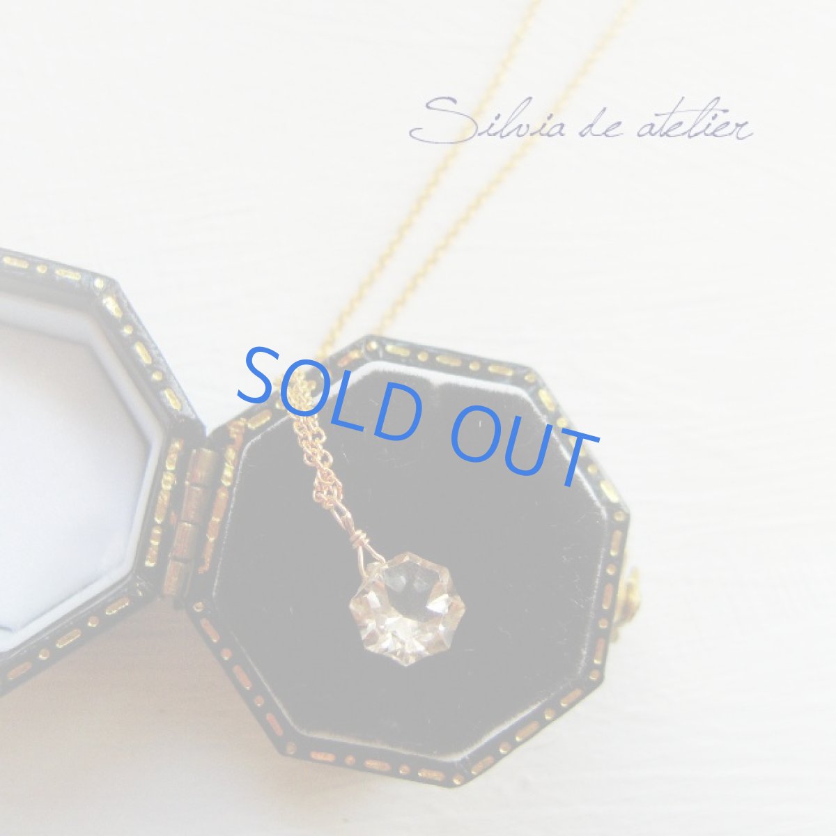 画像2: シャンパンクォーツ　スターダイヤモンドカット　パヴェ14ｋｇｆネックレス (2)