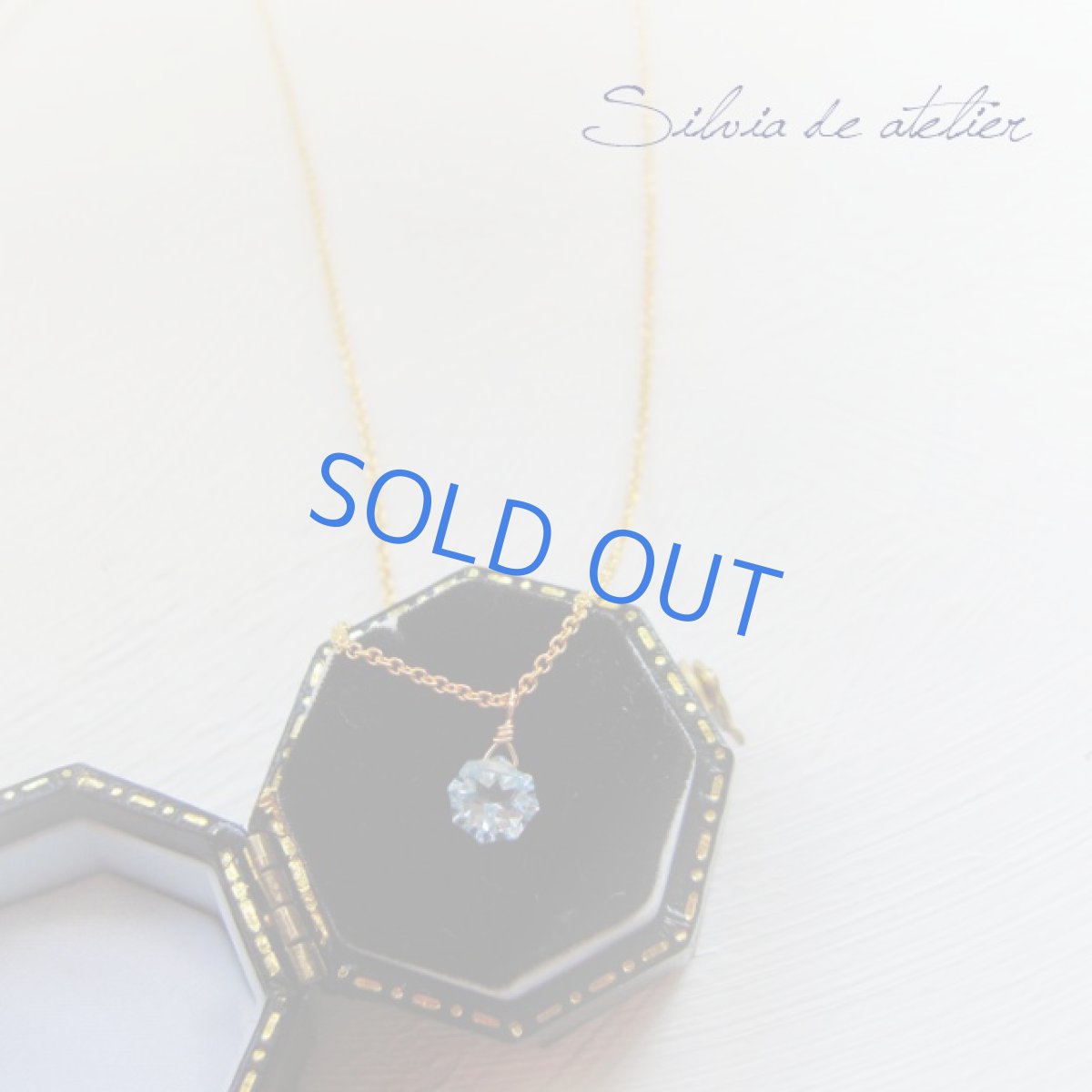 画像3: 残り1点・プチ　ブルートパーズ　スターダイヤモンドカット　パヴェ14ｋｇｆネックレス (3)