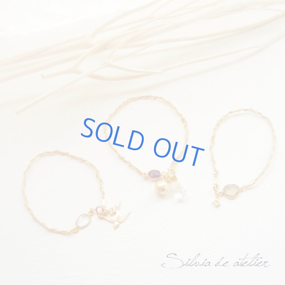 画像5: ビアクォーツ　シンプル　ゴールドツイストストリングス　ブレスレット (5)