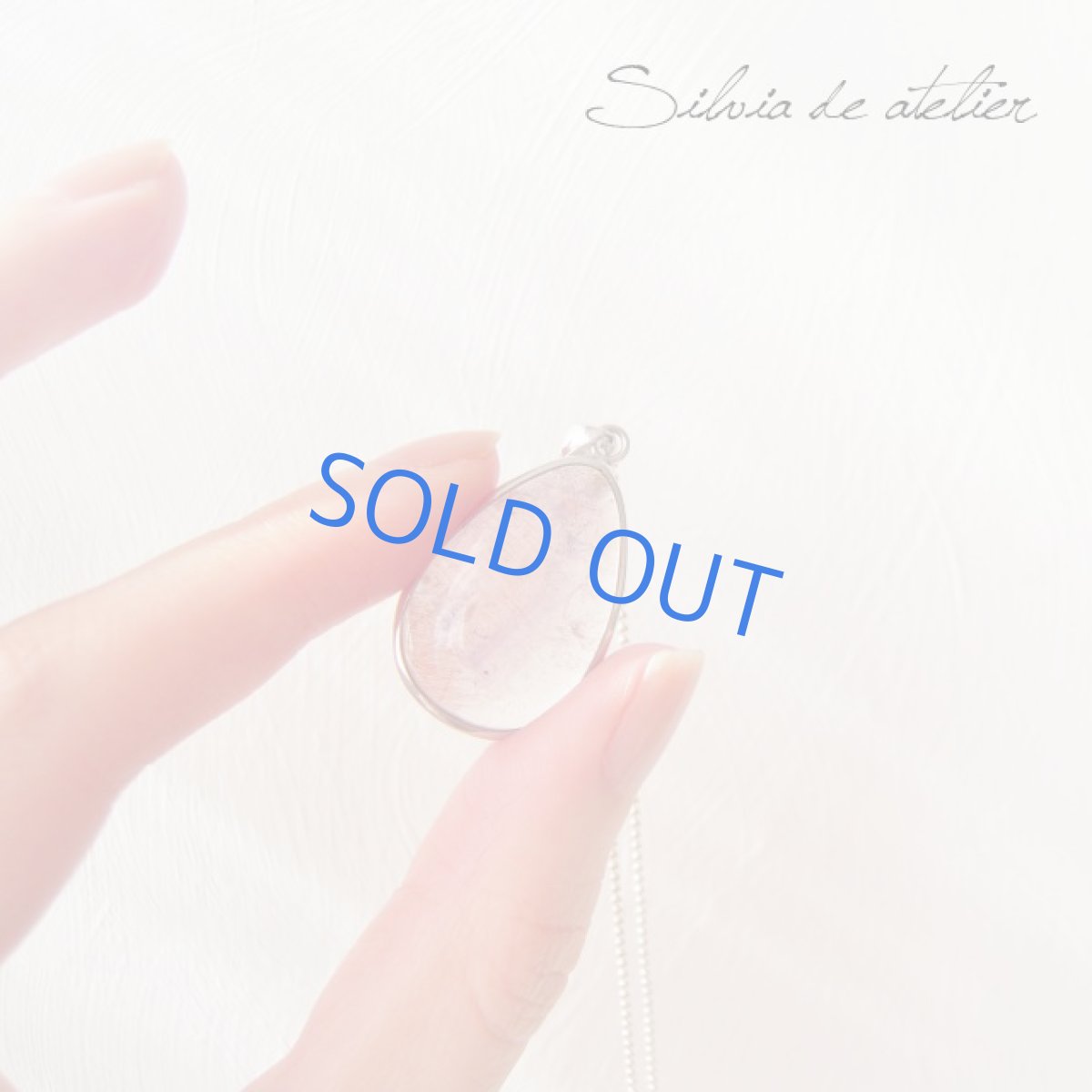 画像3: ピンクルチル　レピドクロサイト（ストロベリークォーツ）　大粒カボション　シルバーネックレス (3)