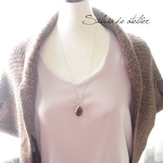 画像4: スモーキークォーツ　大粒タンブルカット　シルバーネックレス (4)
