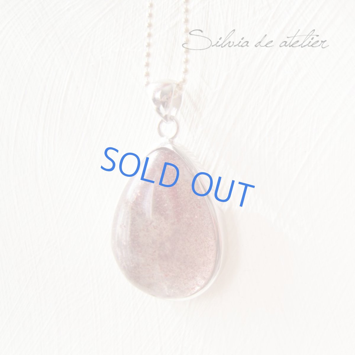 画像4: ワインレッドルチル　レピドクロサイト（ストロベリークォーツ）　大粒カボション　シルバーネックレス (4)