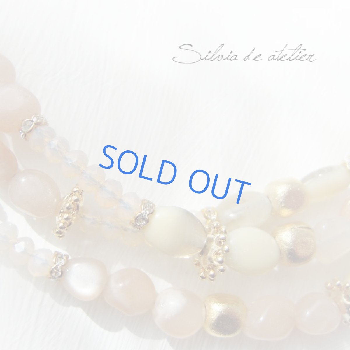 画像3: オレンジムーンストーン＆チェコガラス　ゴールド系　スーパーロングネックレス (3)