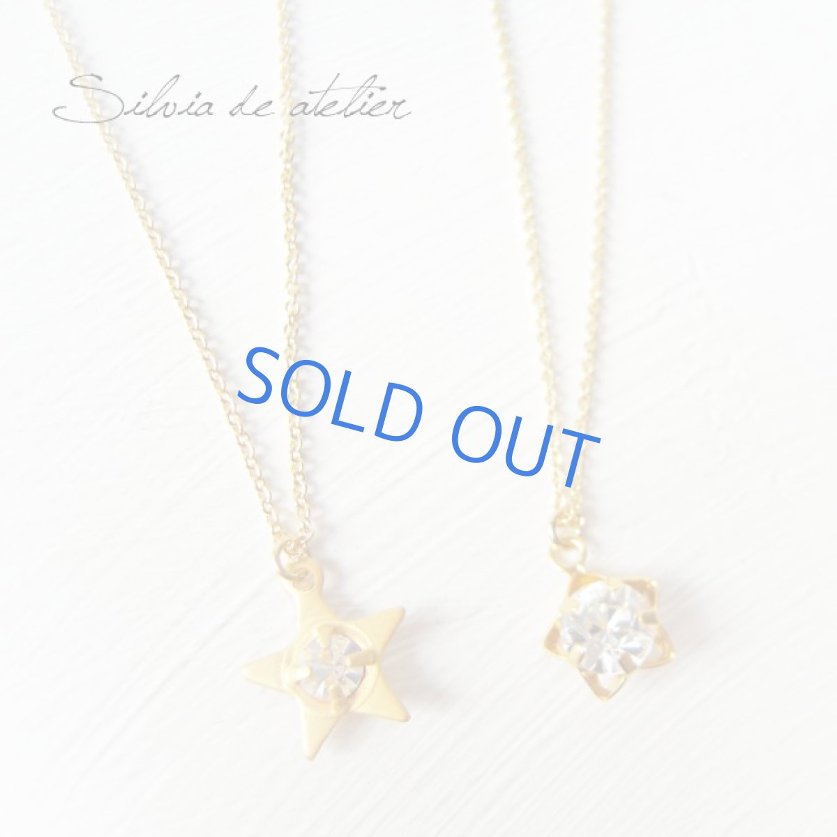 画像3: 真鍮製スター＆ジルコニア　14ｋｇｆネックレス　 (3)