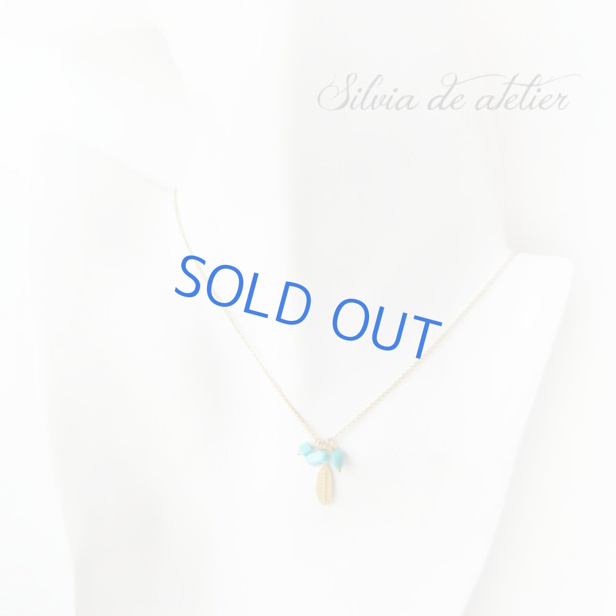 画像3: 真鍮マットゴールド　羽根　3種ターコイズ　14kgfネックレス (3)