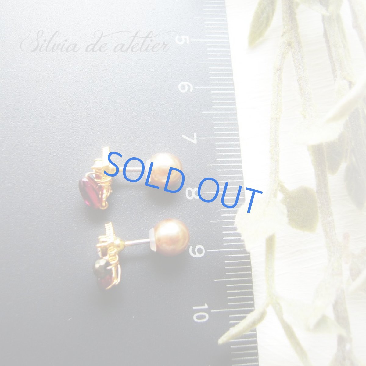 画像2: 〜プチピアス〜２WAY　ガーネット＆ブラックスピネル　　ジルコニアチタンポスト　ピアス (2)