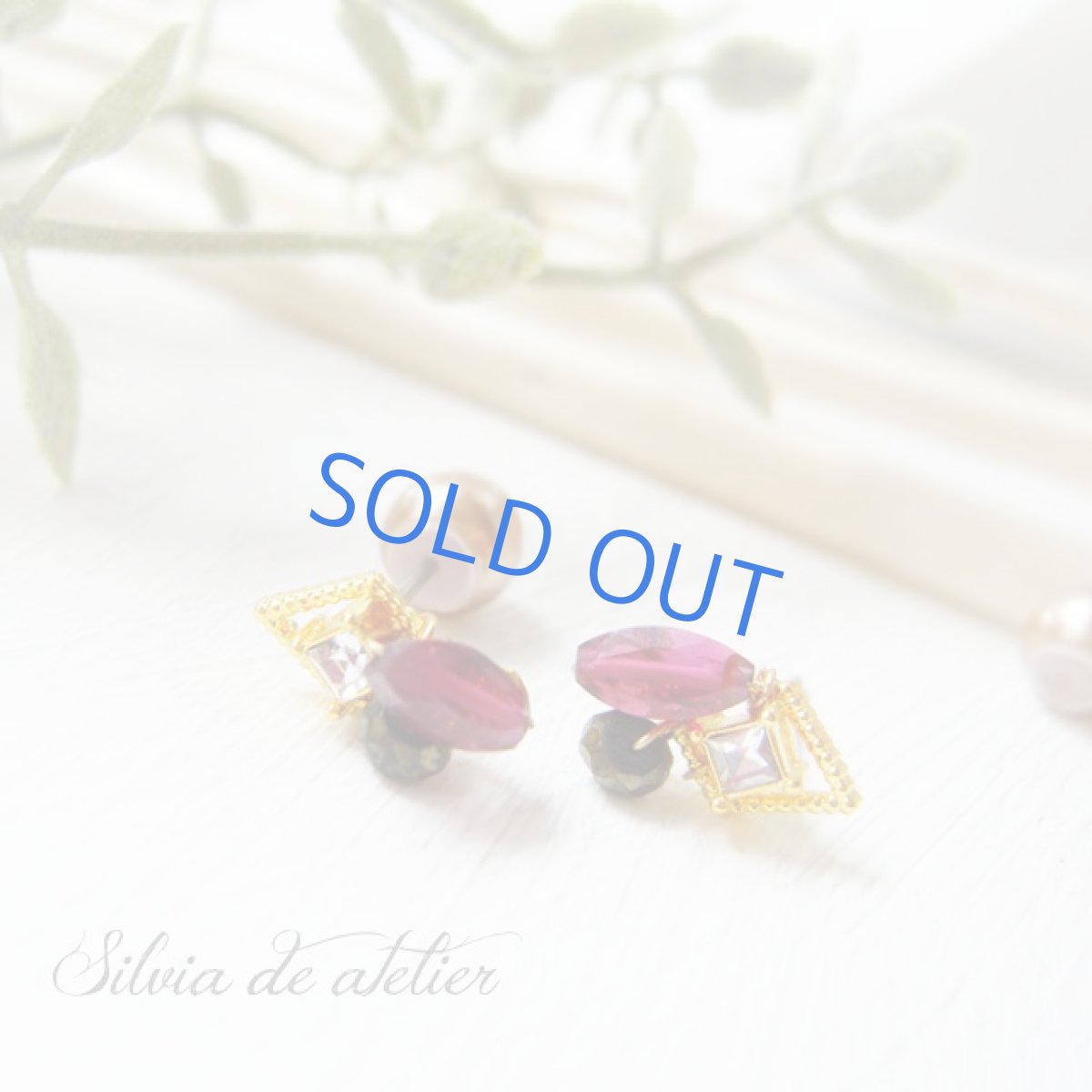 画像3: 〜プチピアス〜２WAY　ガーネット＆ブラックスピネル　　ジルコニアチタンポスト　ピアス (3)