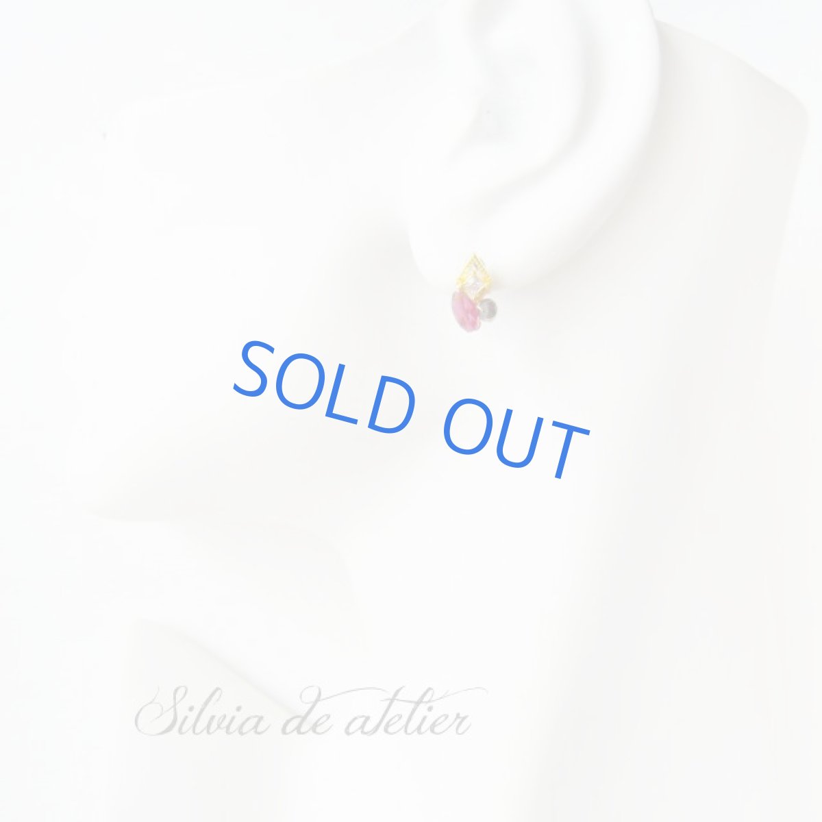 画像4: 〜プチピアス〜２WAY　ガーネット＆ブラックスピネル　　ジルコニアチタンポスト　ピアス (4)