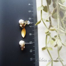 画像2: 〜プチピアス〜3WAY　プラスチックパール＆淡水パール　樹脂ポスト　ピアス (2)