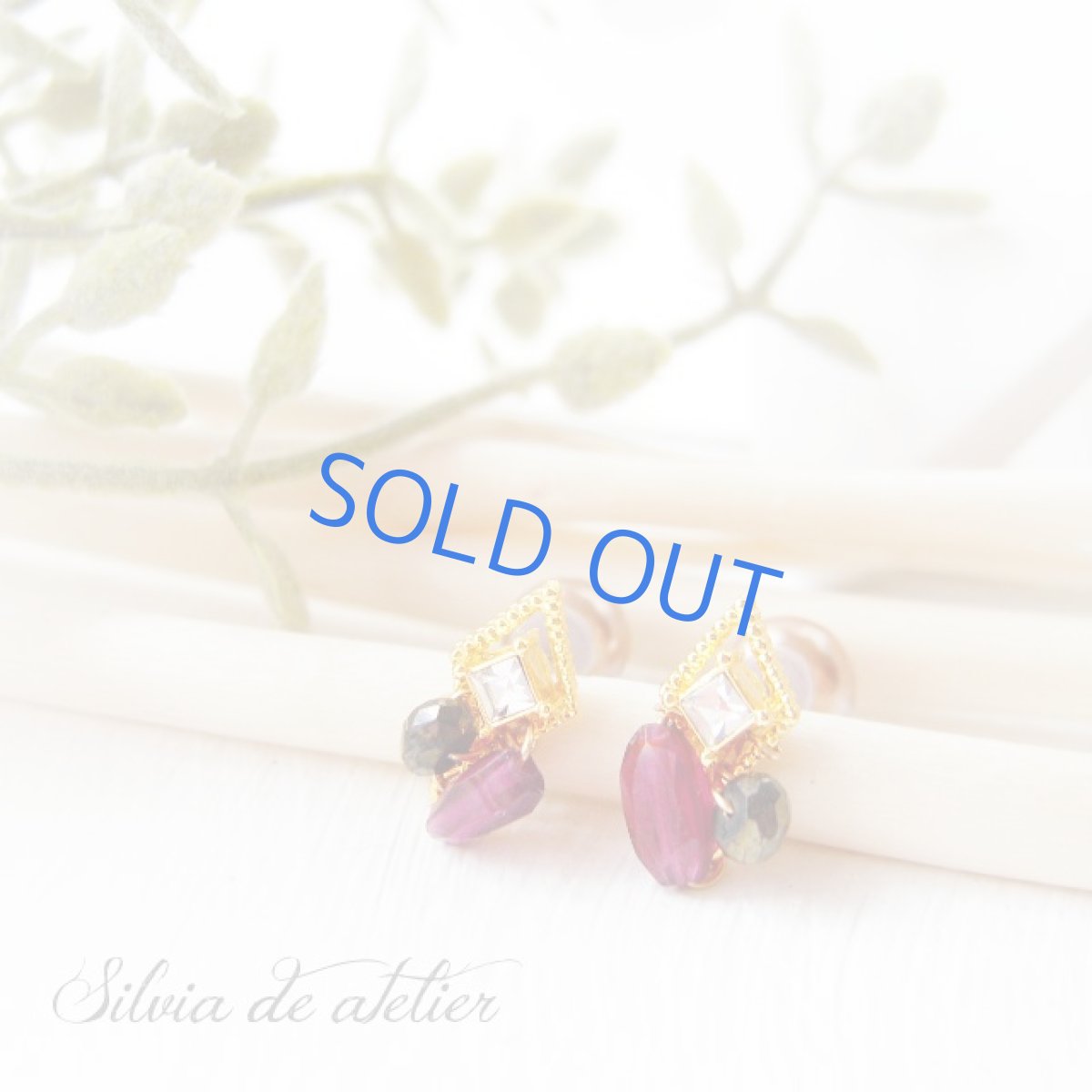 画像5: 〜プチピアス〜２WAY　ガーネット＆ブラックスピネル　　ジルコニアチタンポスト　ピアス (5)