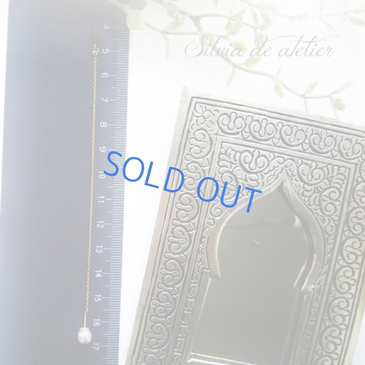 画像2: ２ＷＡＹ　ガーネットマーキスカット　　約10センチ　14kgロングチェーンピアス　プラスチックパール付 (2)