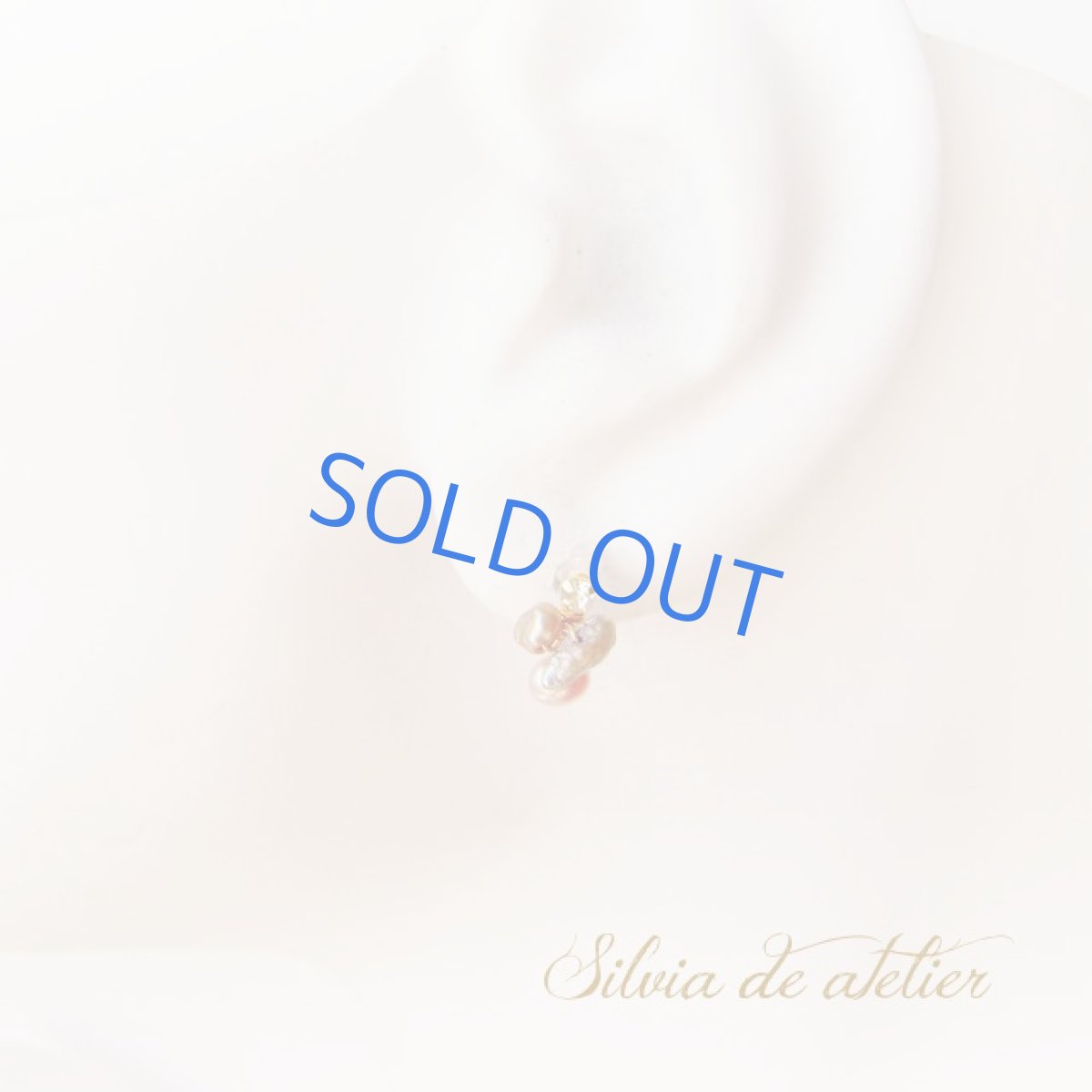 画像4: 〜プチクリップ〜　淡水パール　リバーシブル　樹脂製ひ型イヤークリップ (4)