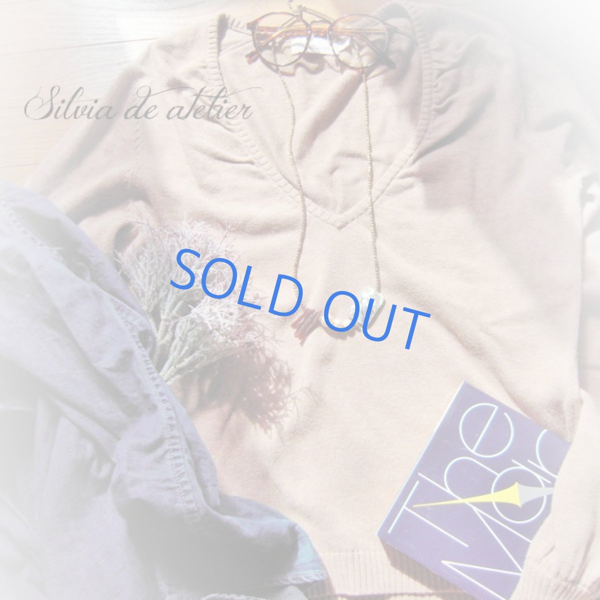 画像4: アバロンシェル　コットンパール　アンティークゴールド　ミディアムネックレス (4)