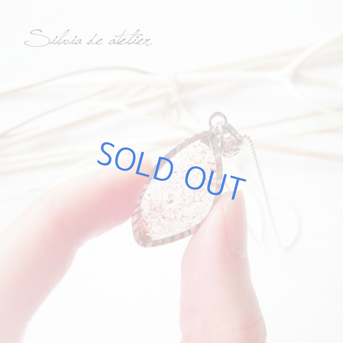 画像2: EYE型　ピンクルチル　レピドクロサイト（ストロベリークォーツ）　大粒カボション　シルバーネックレス【A】 (2)