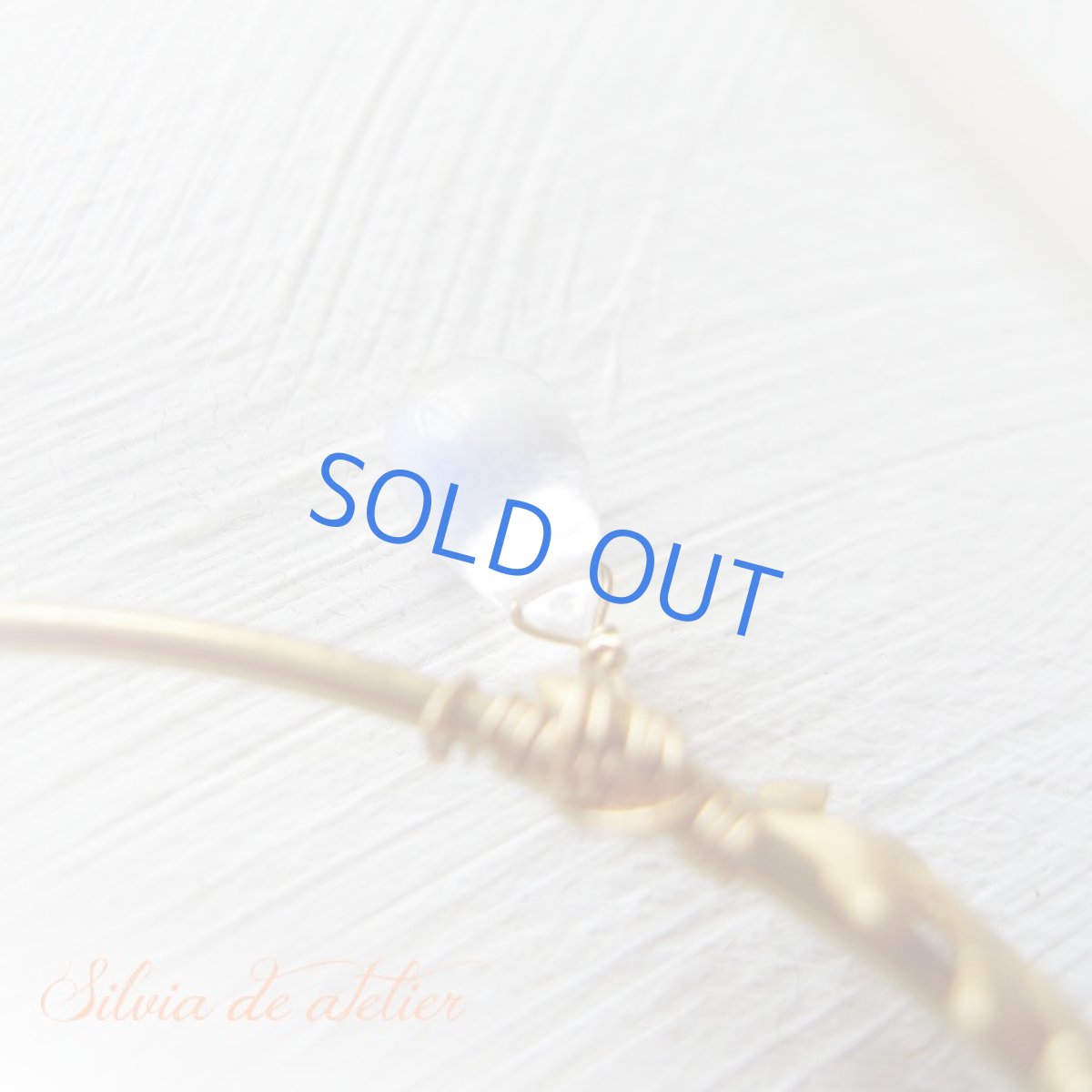 画像3: ロイヤルムーンストーン　リーフパーツ　vintage真鍮製バングル (3)