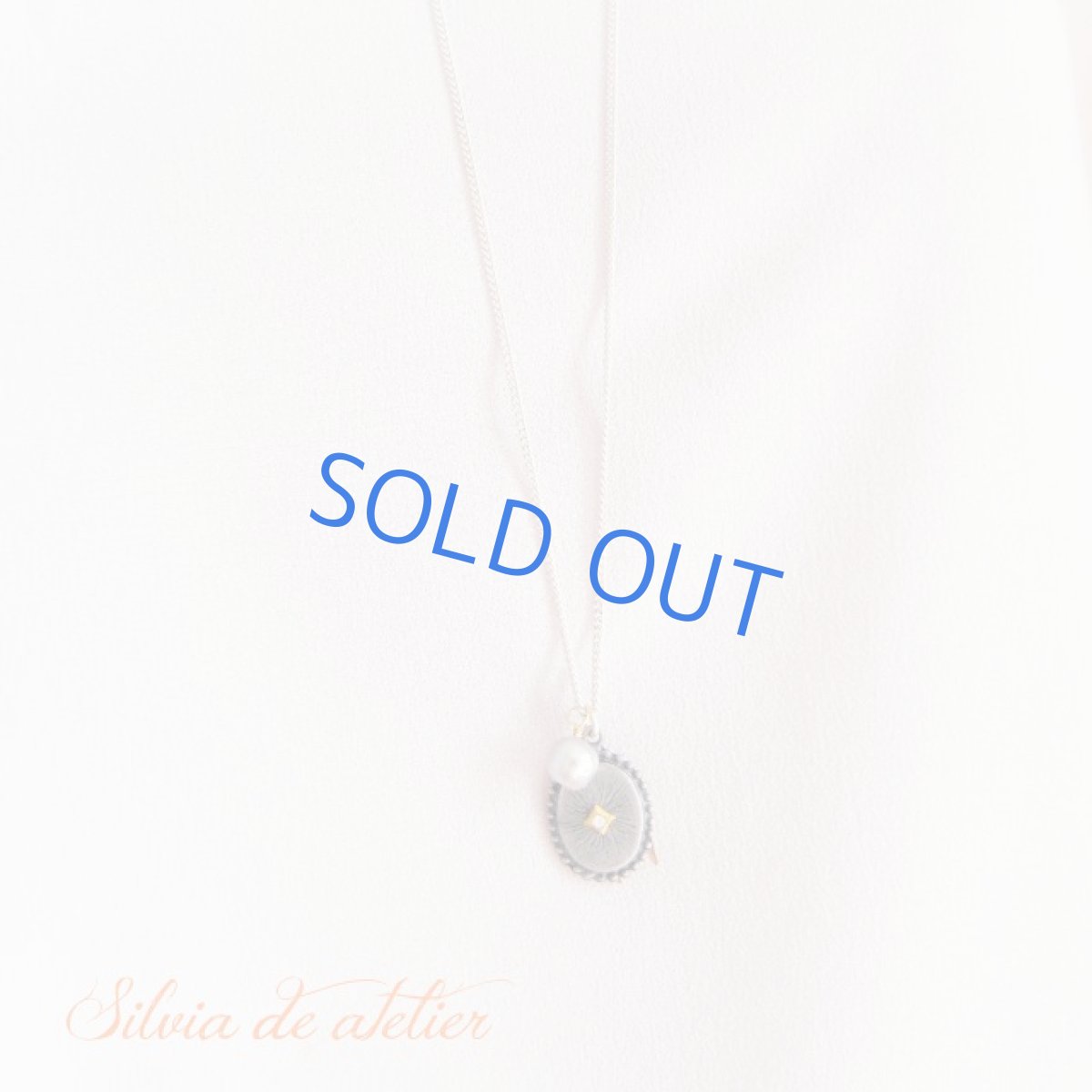 画像5: 【Storyシリーズ】よだかの星　樹脂カボション　ホワイトゴールドチェーン　ロングネックレス＜B＞ (5)