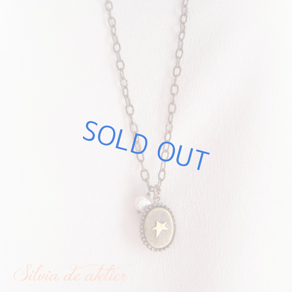 画像3: 【Storyシリーズ】よだかの星　樹脂カボション　アンティークゴールドチェーン　ロングネックレス＜A＞ (3)