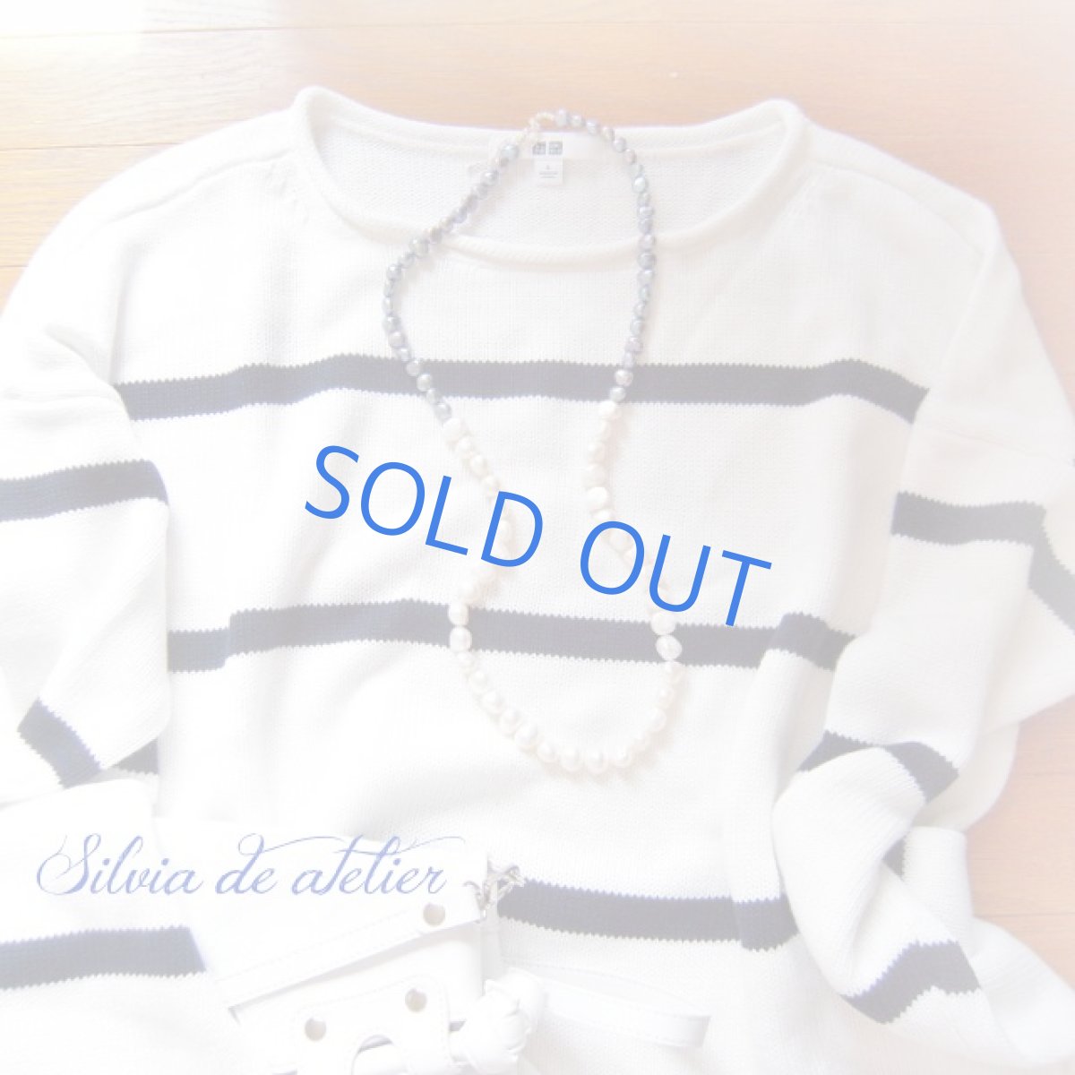 画像4: パープルグレー淡水パール＆ホワイト淡水パールバロック　バイカラー　ロングネックレス (4)