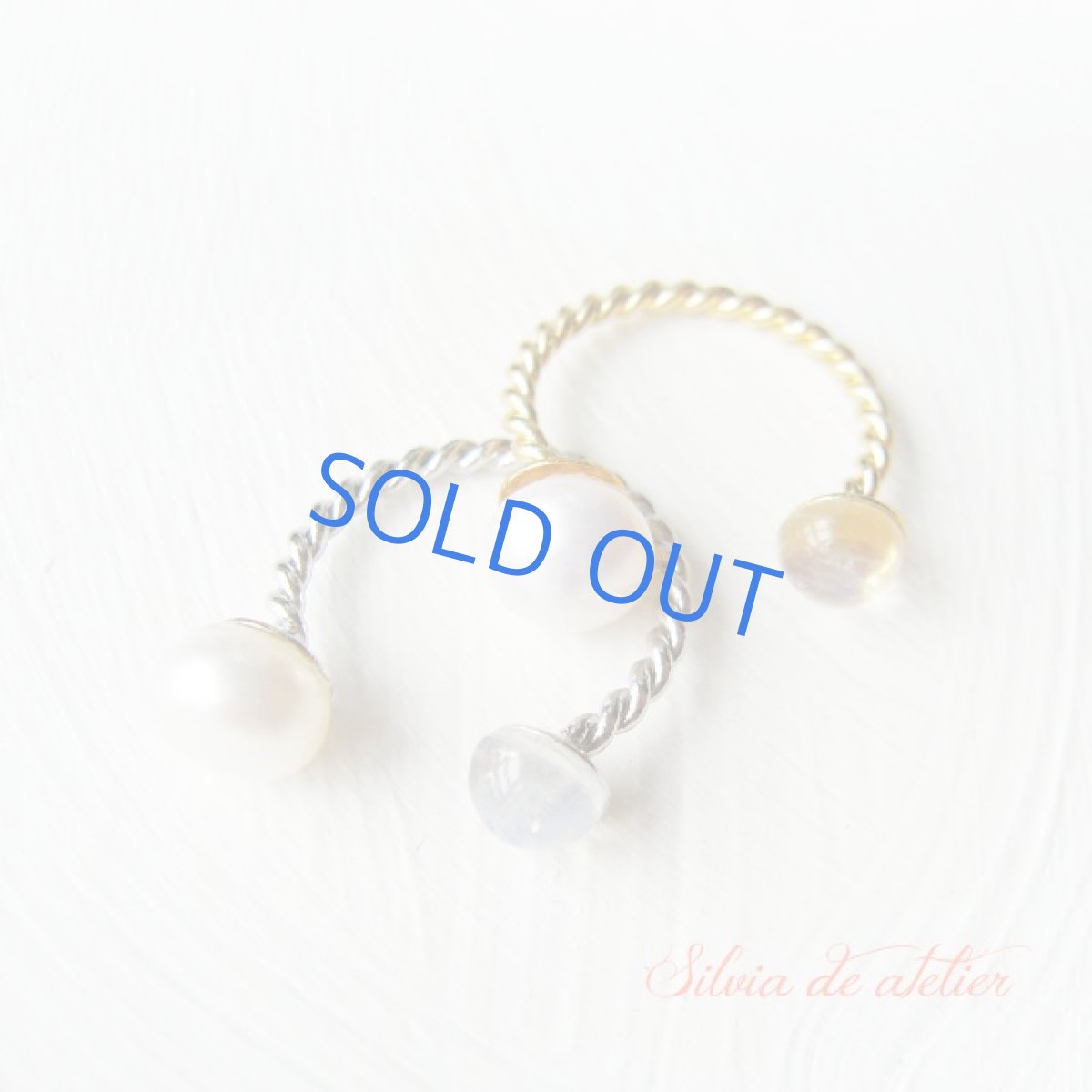 画像3: ロイヤル　ムーンストーン＆淡水パール　ゴールドメッキ　リング　フリーサイズ（11号） (3)