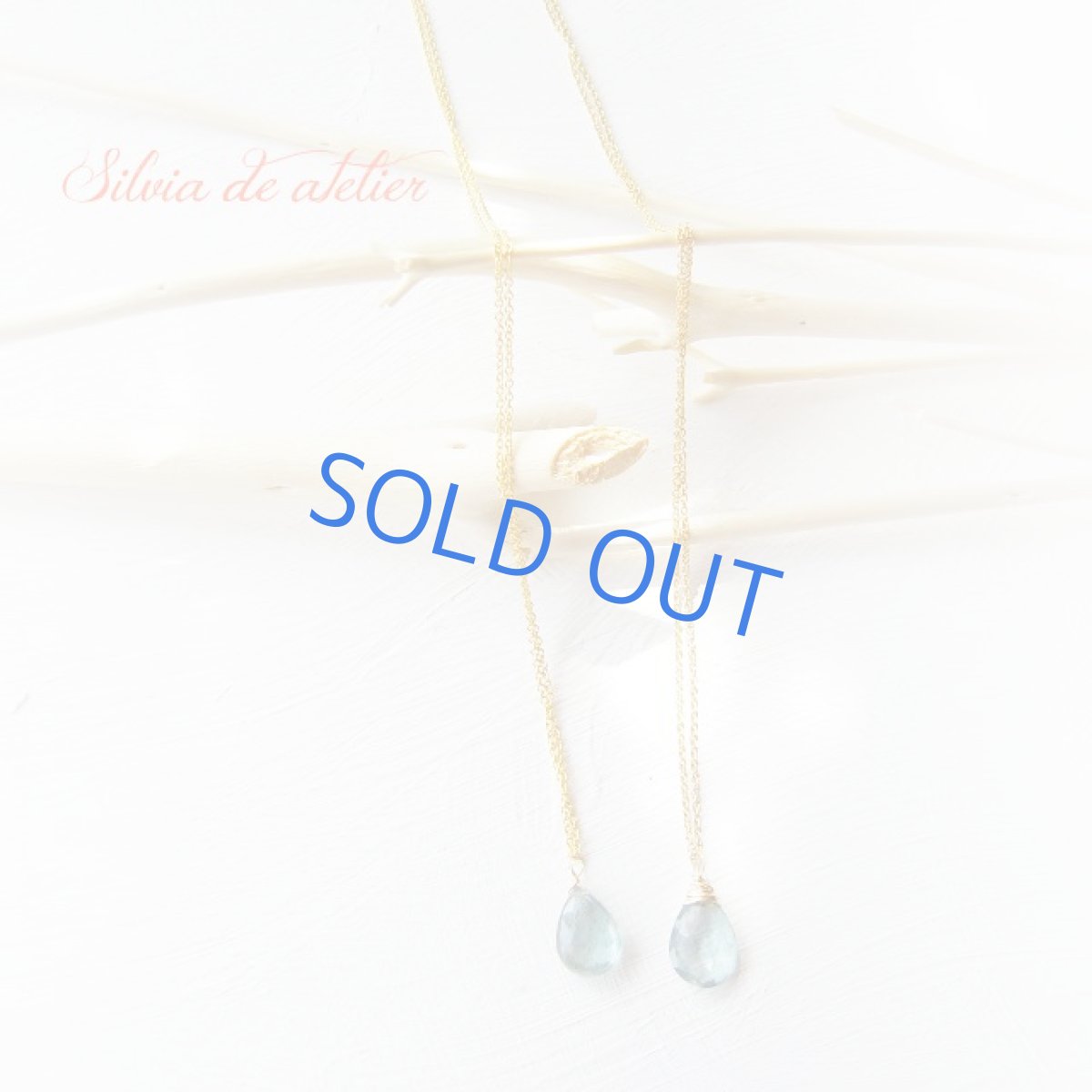 画像3: ＜WEB店特別価格＞AAAランク　モスアクアマリン　ペアシェイプドロップ　14kgfネックレス　 (3)