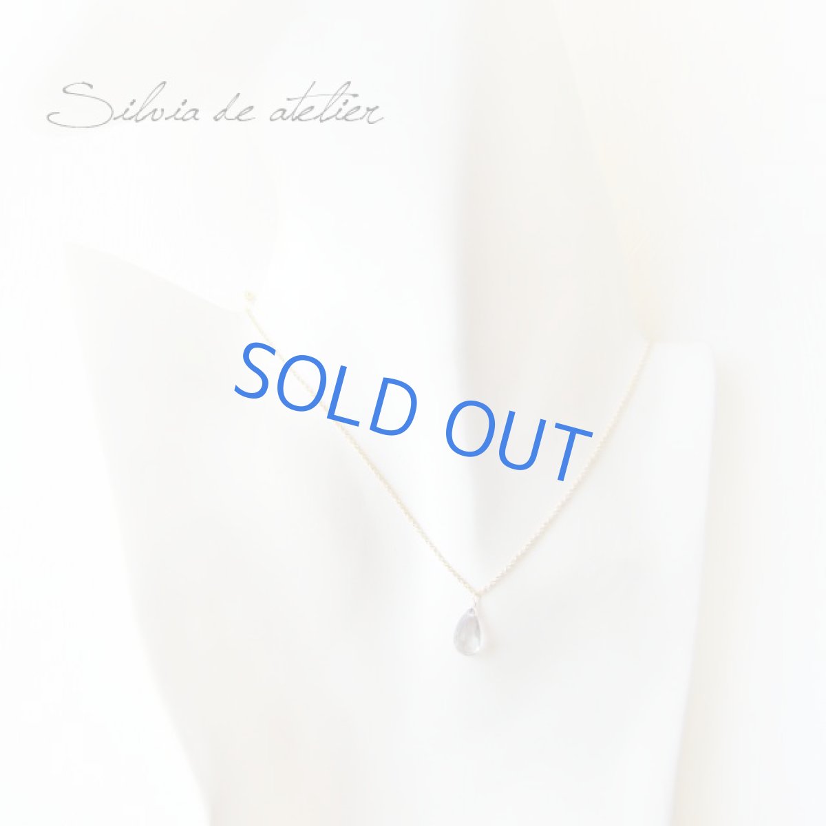 画像4: 宝石質　フローライト　ペアシェイプ　一粒　14kgfネックレス (4)