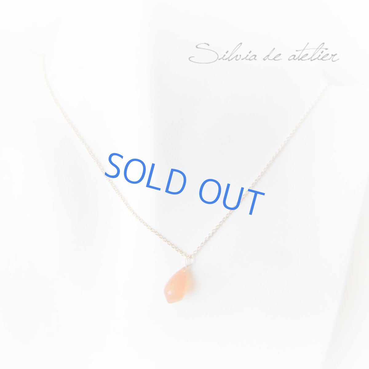 画像4: オレンジカラー　カーネリアン　シャンデリアカット　一粒ドロップ　14kgfネックレス　 (4)