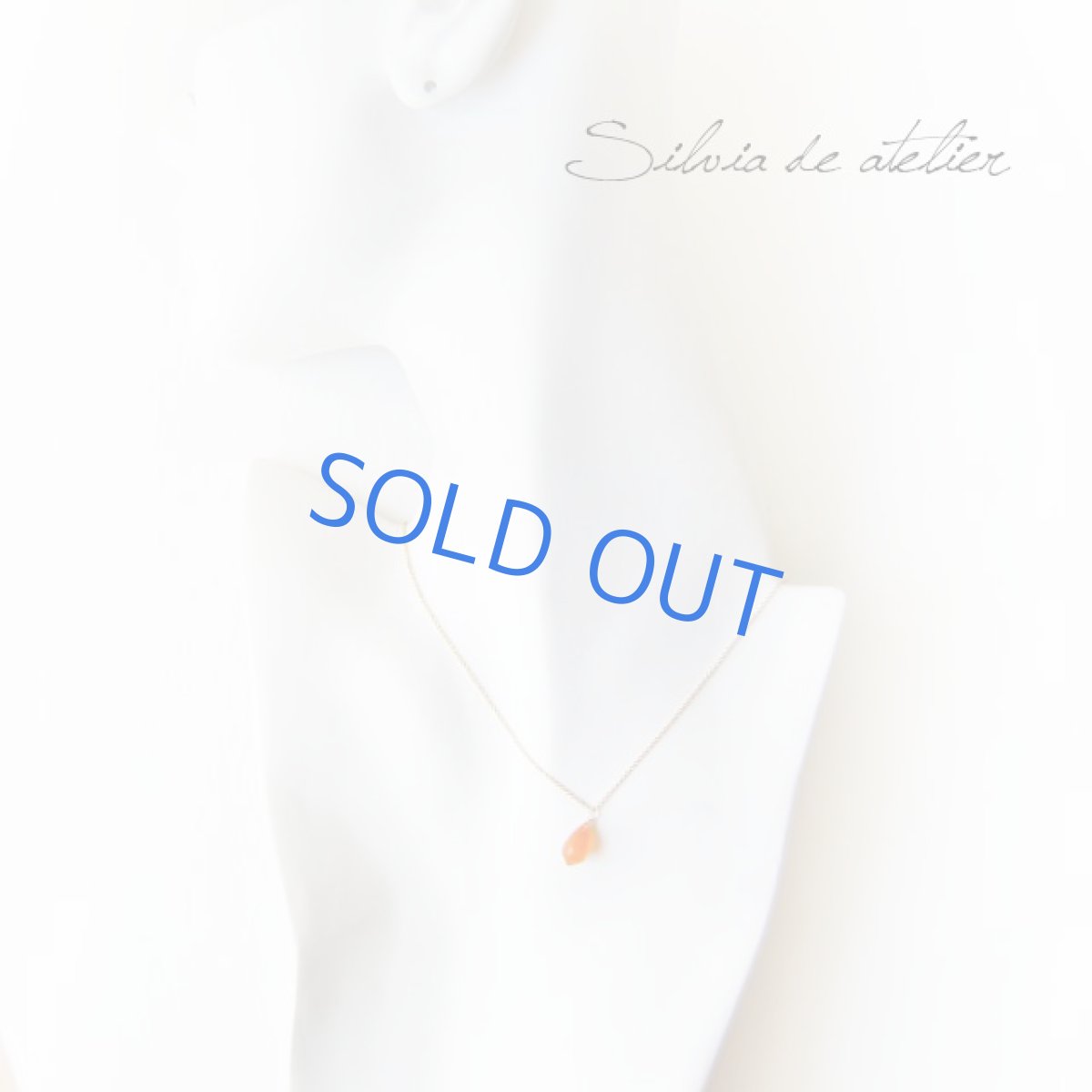 画像3: オレンジカラー　カーネリアン　シャンデリアカット　一粒ドロップ　14kgfネックレス　 (3)