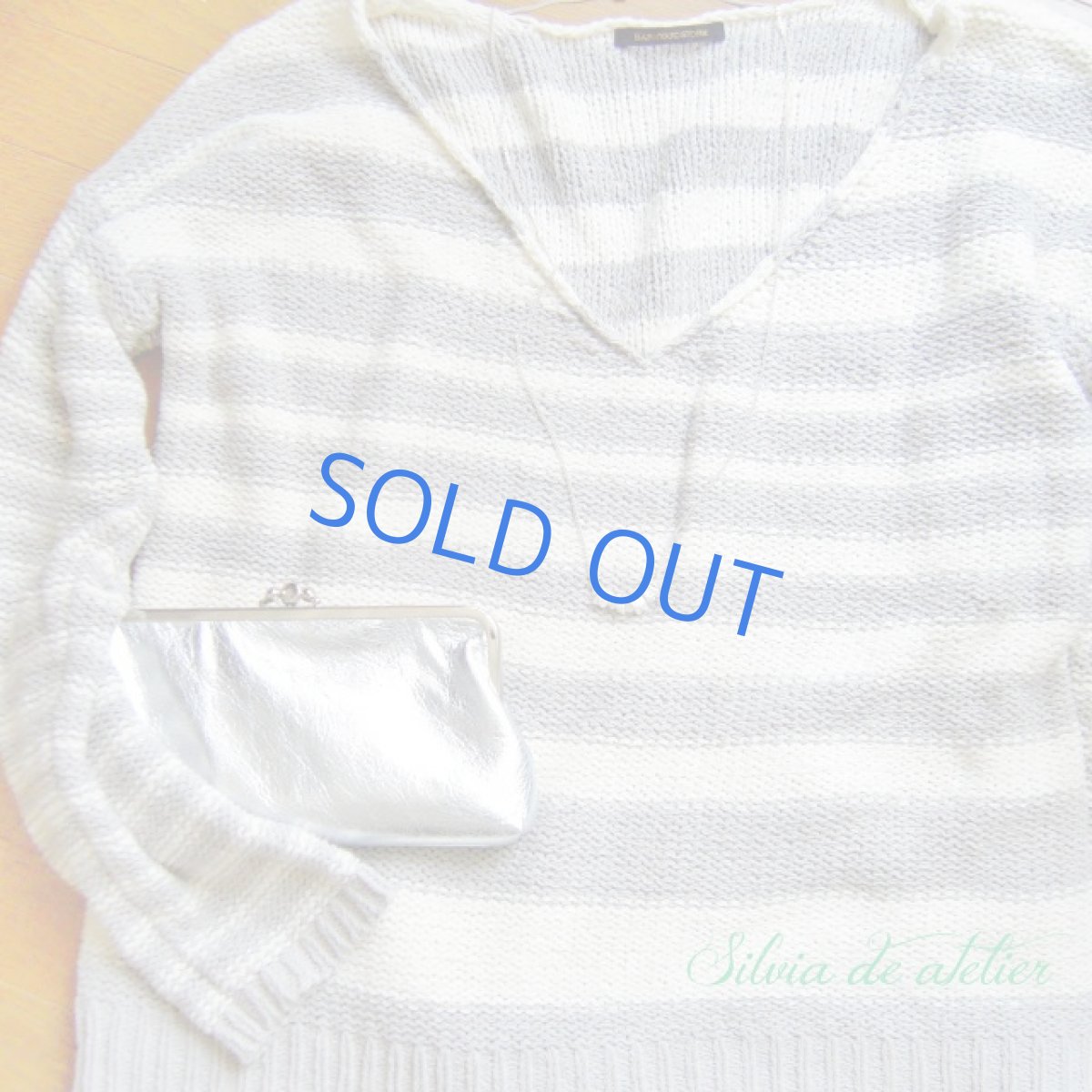 画像4: マットシルバービーズ　タンブル　ホワイトゴールド　チェーン　ネックレス (4)