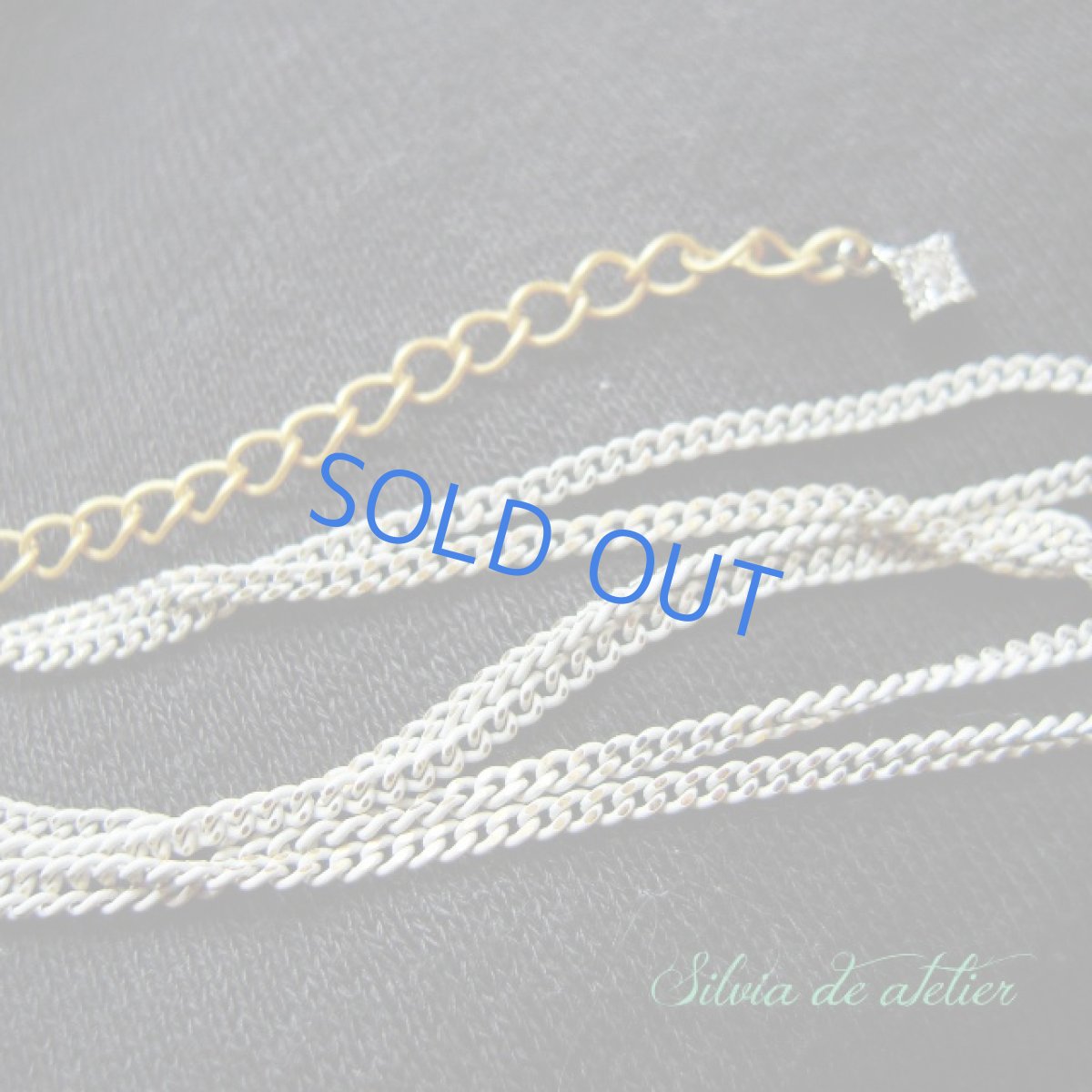 画像2: マットシルバービーズ　タンブル　ホワイトゴールド　チェーン　ネックレス (2)