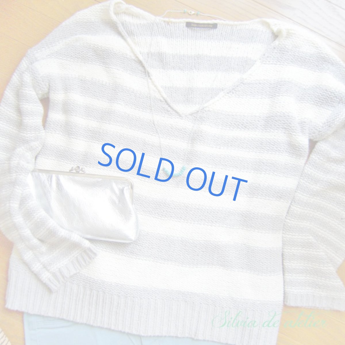 画像4: 天然　グリーンターコイズ　タンブル　ホワイトゴールド　チェーン　ネックレス (4)