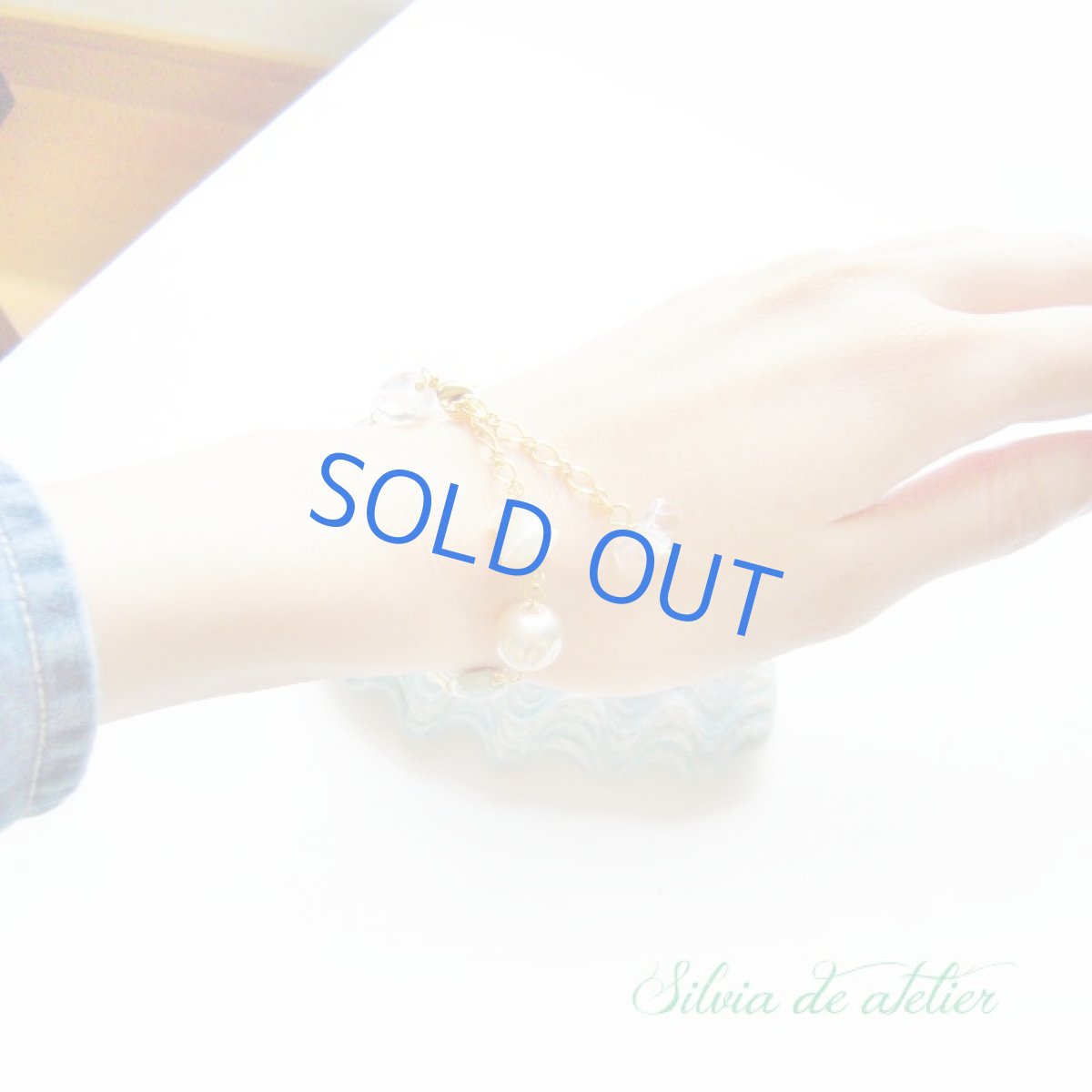 画像3: シトリンラフロックタンブル＆　天然グリーンカルセドニー　デザイン　ブレスレット (3)