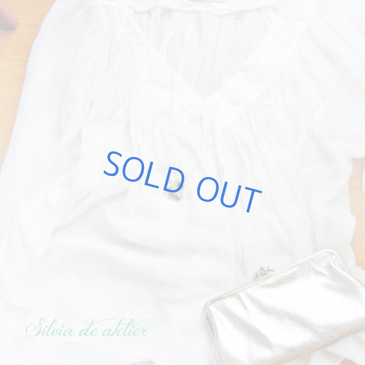 画像4: パープル系　バイカラーフローライト　ペアシェイプ　フリンジ　ストリングスチェーン　ゴールドカラー　ロングネックレス (4)