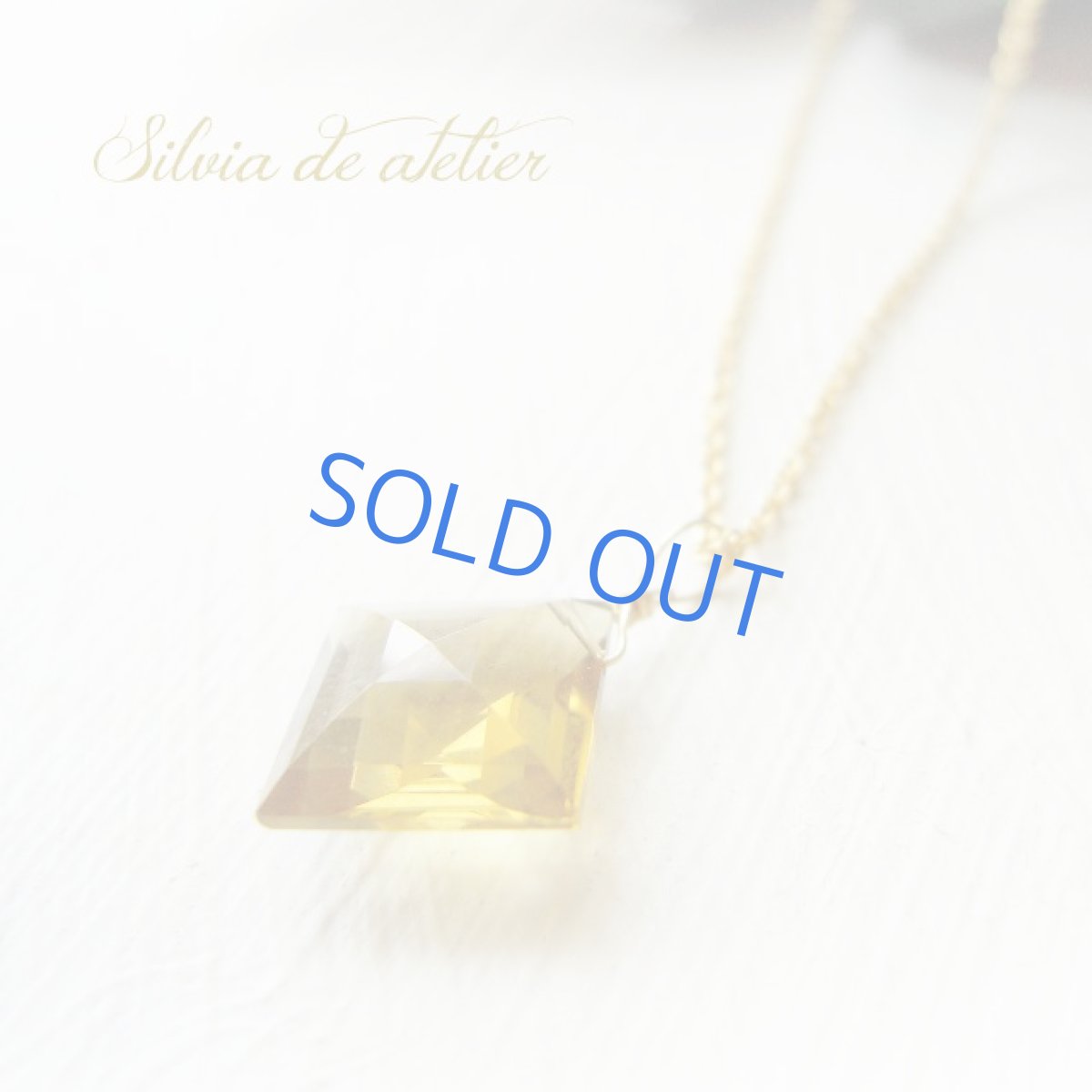 画像2: AAA　大粒　シトリン　ダイヤカット　14kgfネックレス (2)