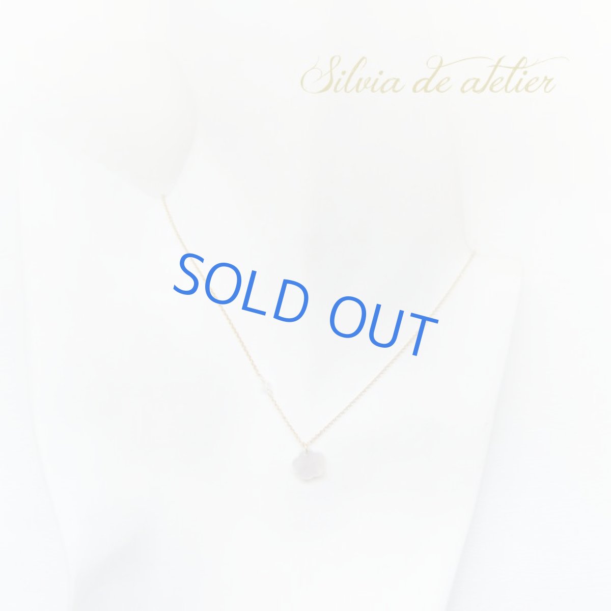 画像4: ホワイトシェル　フラワー　アシンメトリー　14kgfネックレス (4)