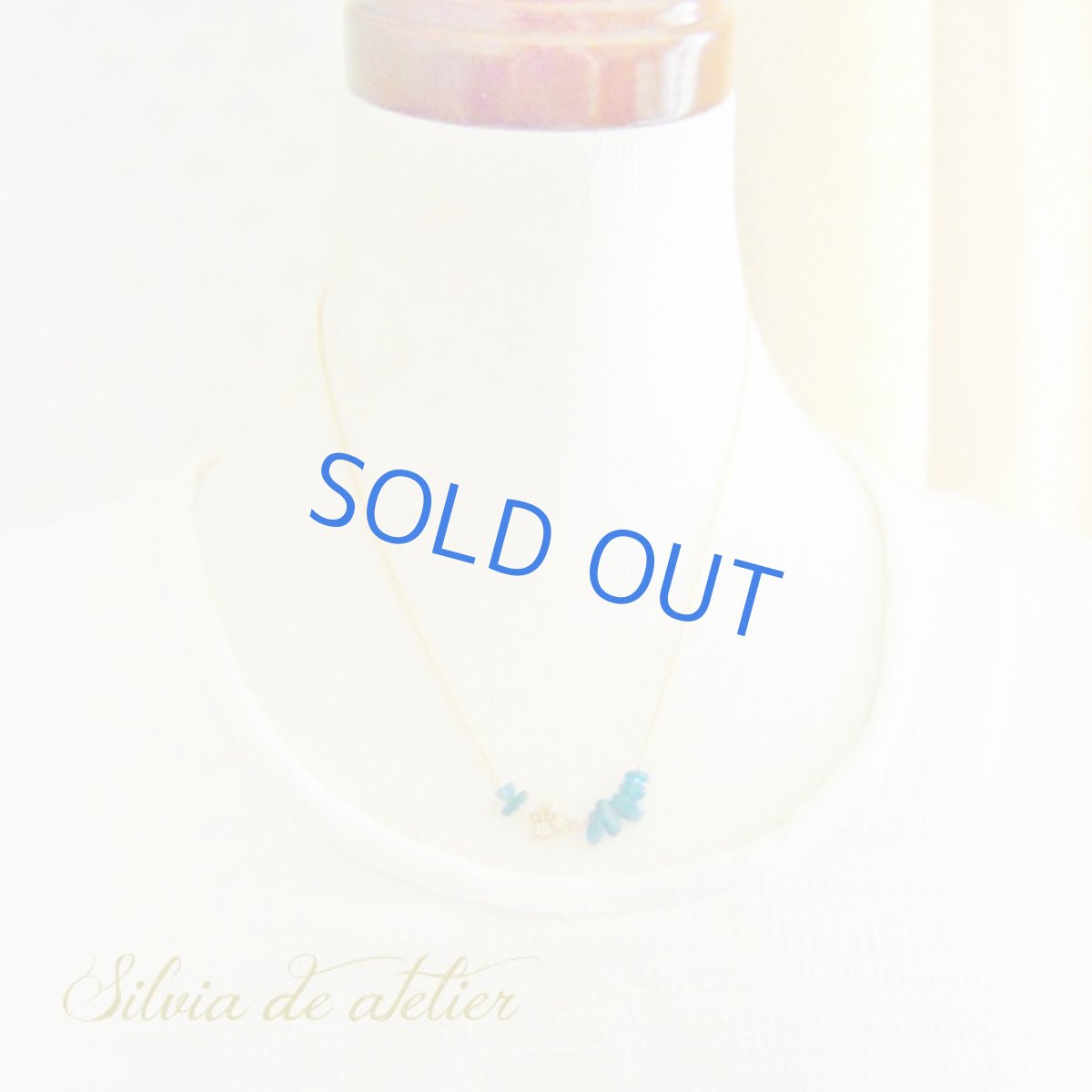 画像2: アパタイトタンブルチップ　イエロースワロフスキー　14kgfネックレス (2)