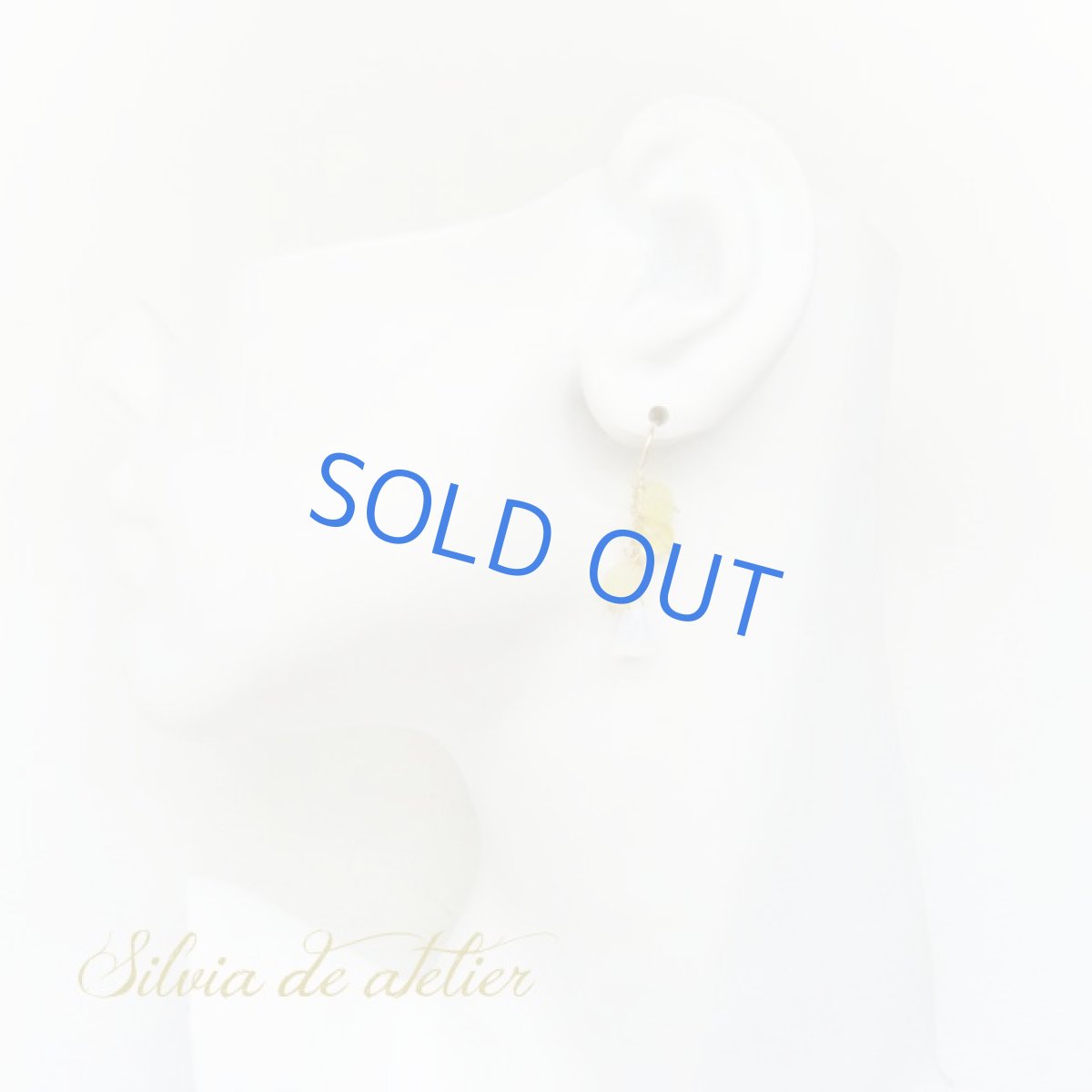 画像3: イエローオパール＆グラスオパール　フリンジ　14kgf　フックピアス (3)