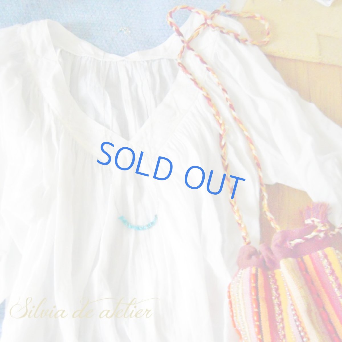 画像3: 再入荷♪カレンシルバー950　アリゾナ産　スリーピングビューティーターコイズ　タンブル　ミディアムネックレス（約75ｃｍ+アジャスター） (3)