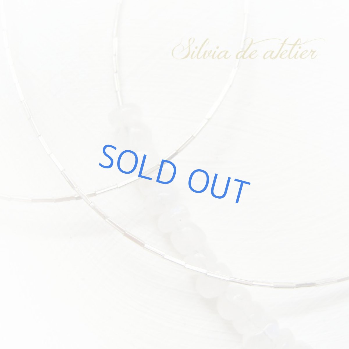 画像2: カレンシルバー950　ホワイトムーンストーン　ロンデル　ミディアムネックレス（約76ｃｍ+アジャスター） (2)