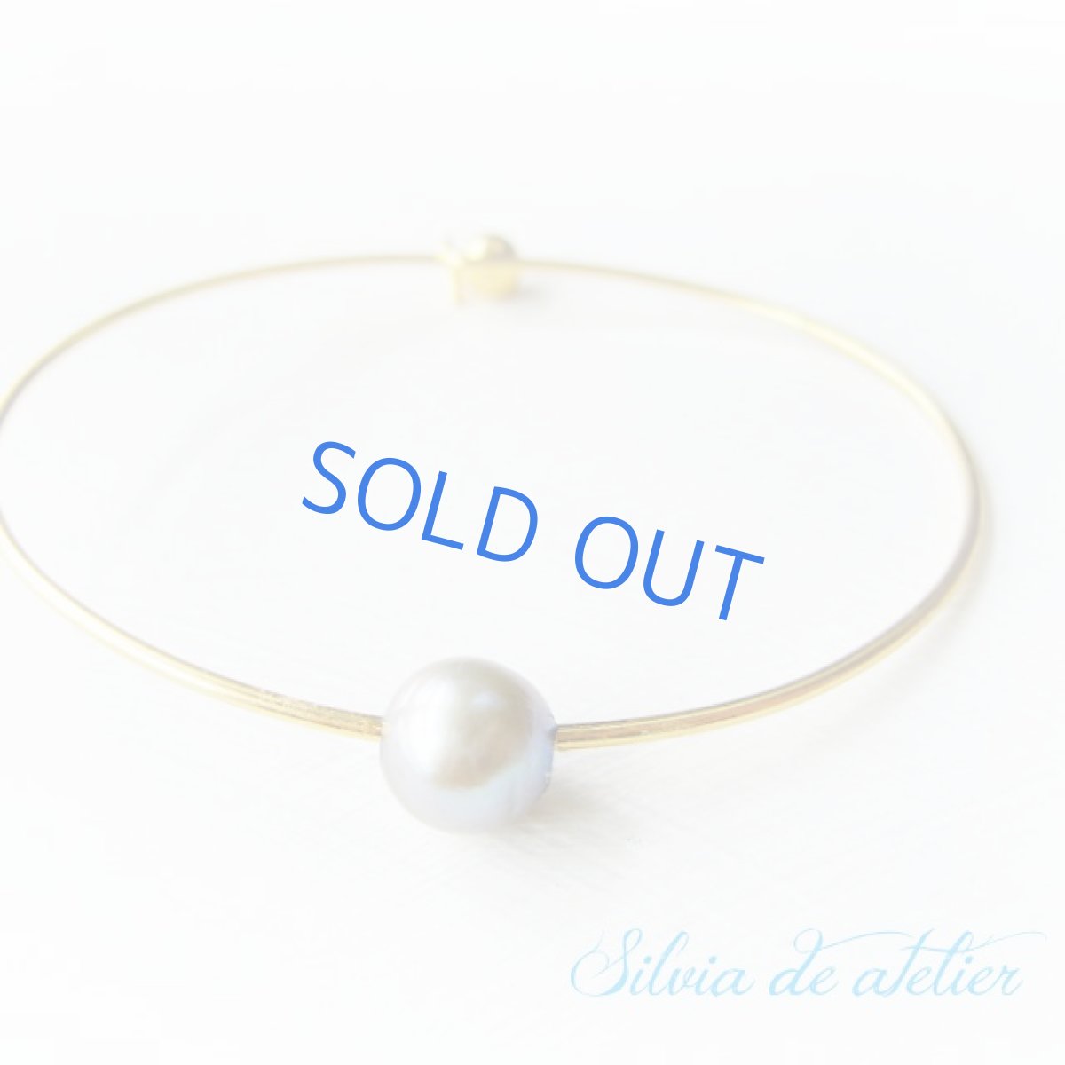 画像3: ＜3色展開＞淡水パール　一粒　　ゴールド　バングル (3)