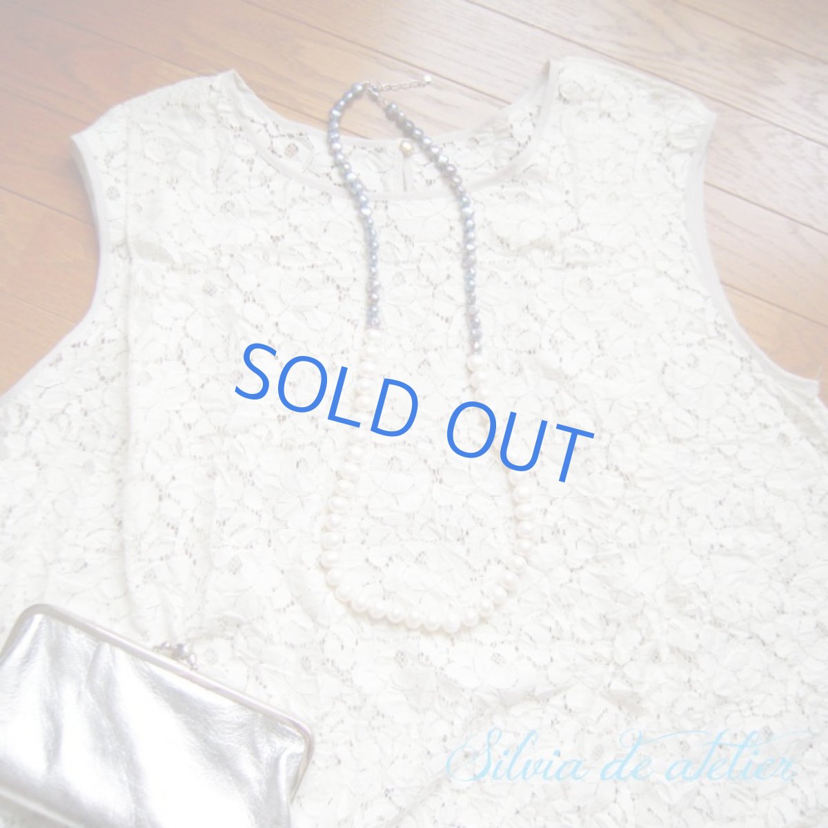 画像3: 再入荷　ネイビーグレー　淡水パール＆ホワイト淡水パールバロック　バイカラー　ロングネックレス (3)