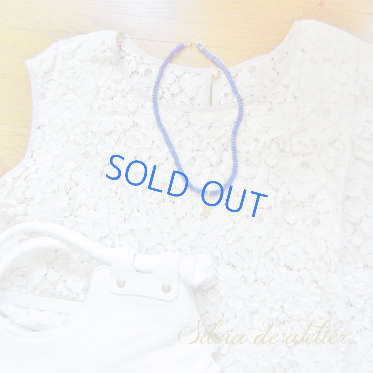 画像2: ブルー　ラピスラズリ　ネックレス　ゴールドフィルグリー　チャーム　ショートネックレス (2)